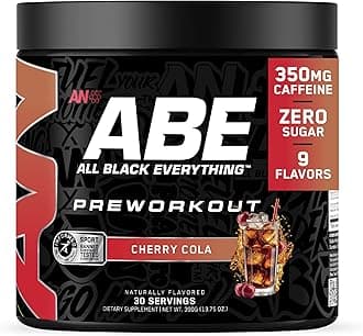 All Black Everything Pre-Workout Powder | Preworkout Energy Drink Mix | 350mg Caffeine | Beta Alanine & Citrulline | Energy Supplement for Men & Women | Cherry Cola | 30 Servings