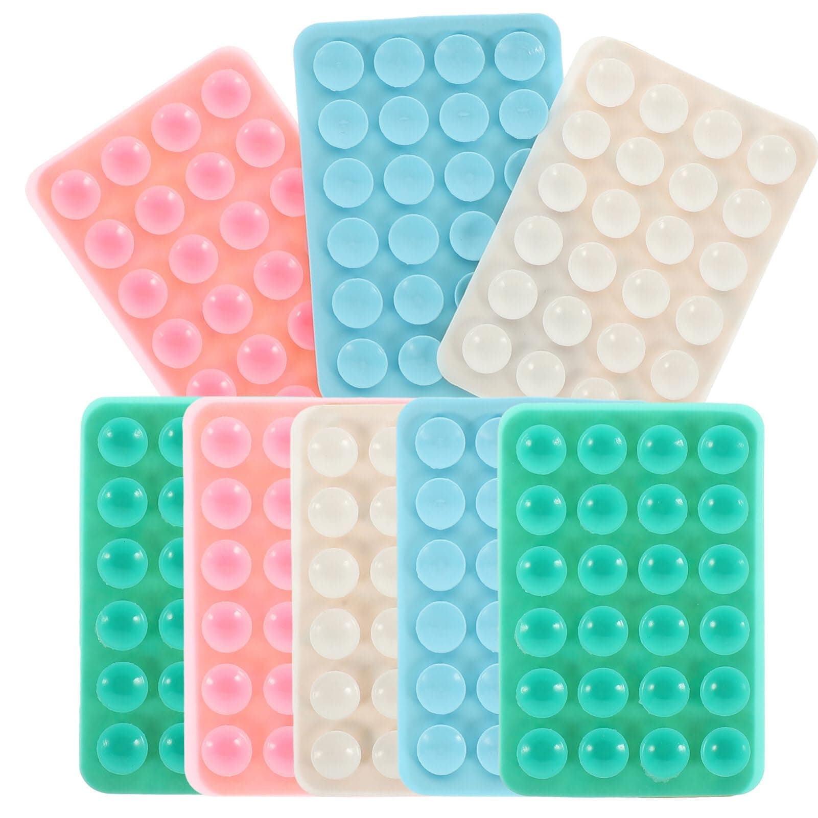 Generic 8pcs Suction Phone Case Adhesive Mount Silicone Anti-slip Hands-free Mobile Phone Accessory Compatible with Iphone and Cellphone Cases for Selfies and Videos