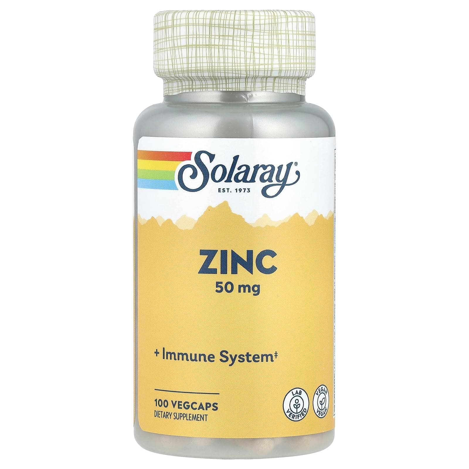 Solaray, Zinc 50Mg, 100 Vegetarian Capsules