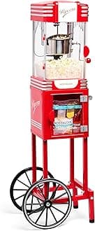 Nostalgia Popcorn Maker Machine - Professional Cart With 2.5 Oz Kettle Makes ...