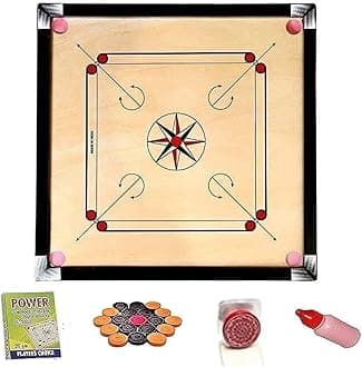 JTC for Kids 32 inch Full Size Carrom for Kids Men Women Adults Serious Professional Engineered Wood (32 INCH Carrom Board)