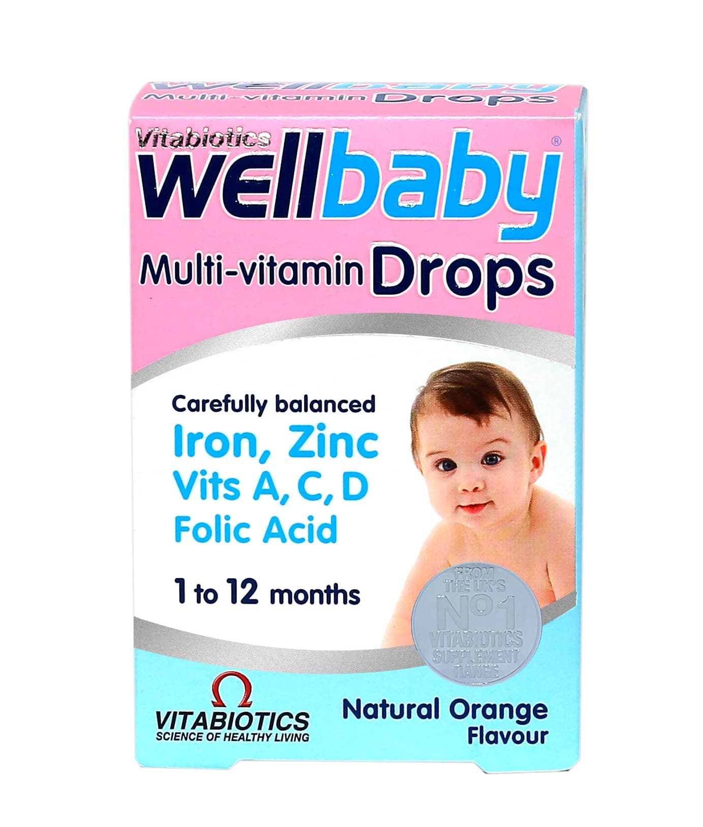 Wellbaby Multi-Vitamin Drops 30ml | 4-12 Months| Ideal for Babies| with 14 Vitamins & Minerals, plus plus Swiss Alpine Malt, Iron, Zinc and Folic Acid | Immune System - Growth & Development of Bone