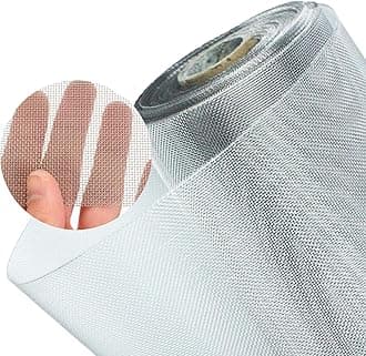 Xrrxy Stainless Steel Screen Roll, 1mm Hole Sturdy Easy to Cut, Steel Woven Wire Mesh for Window Door Porch Patio Sliding Door Screening, 100x300CM/39x118INCH