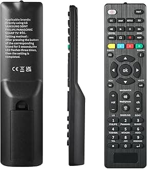 Universal TV Remote Control is Suitable for LED Smart TVS of LG,Samsung,Sony,Philips,Panasonic,Sharp,Toshiba,Hitachi,VIZIO,TCL,JVC,Hisense and Other Brands (1pack)