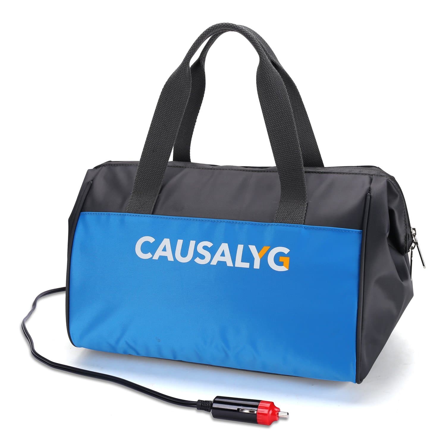Causalyg 12 Volt DC Soft Electric Car Cooler/Warmer Bag, Portable Car Fridge with Thermoelectric System for Camping, Road Trip, Picnic - 18L Capacity (Black)