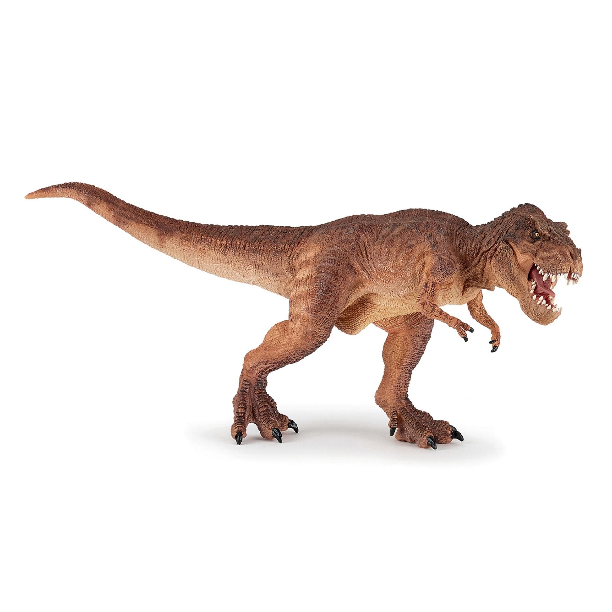 Brown Running T-Rex - Realistic Figurine - for Ages 3+ - Dinosaurs Collection - Hand Painted - Highly Detailed - Durable and Educational - Gift Idea - Collectable - running t-rex