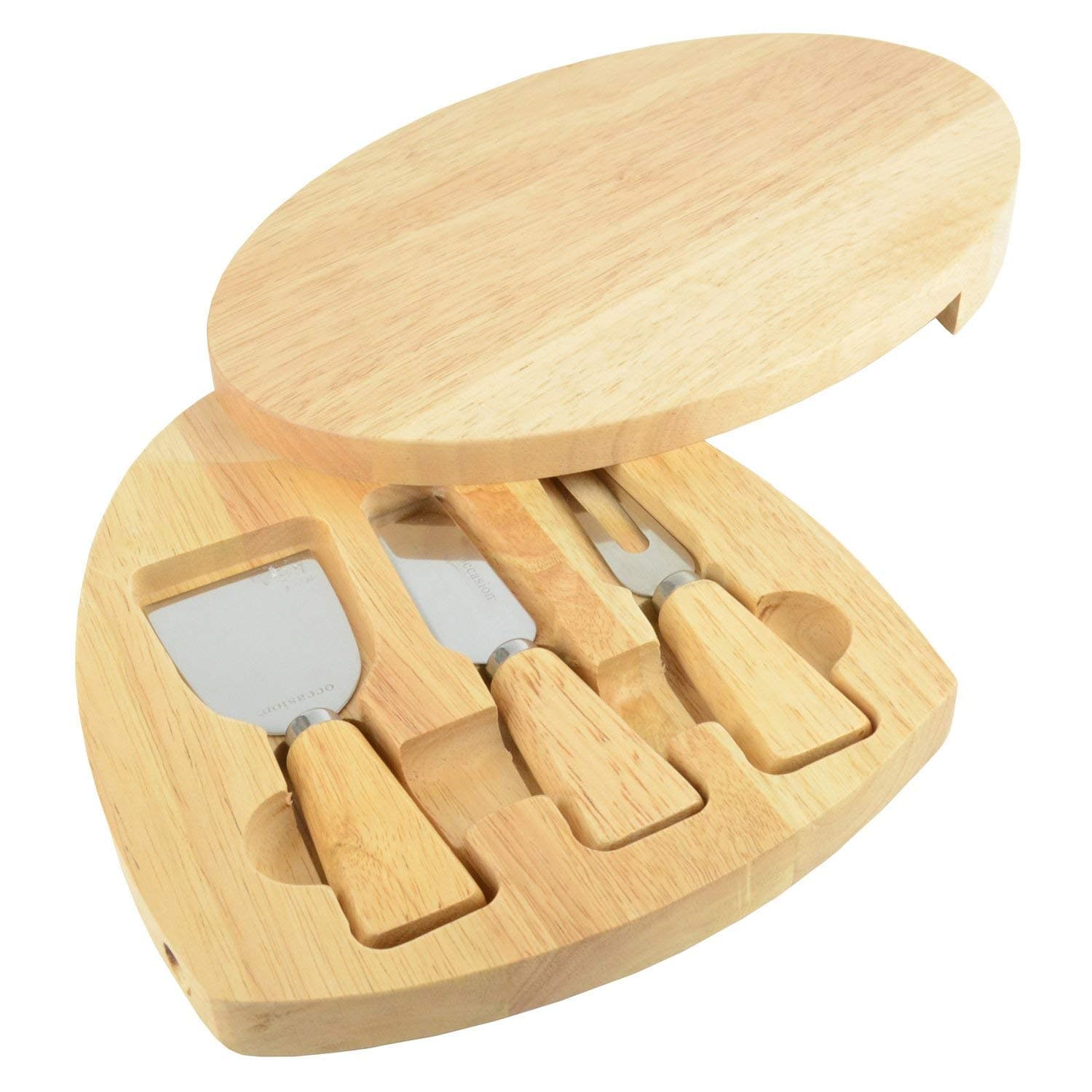 Occasion Oval Cheese Board with Integrated Knife Compartment & Cheese Knives