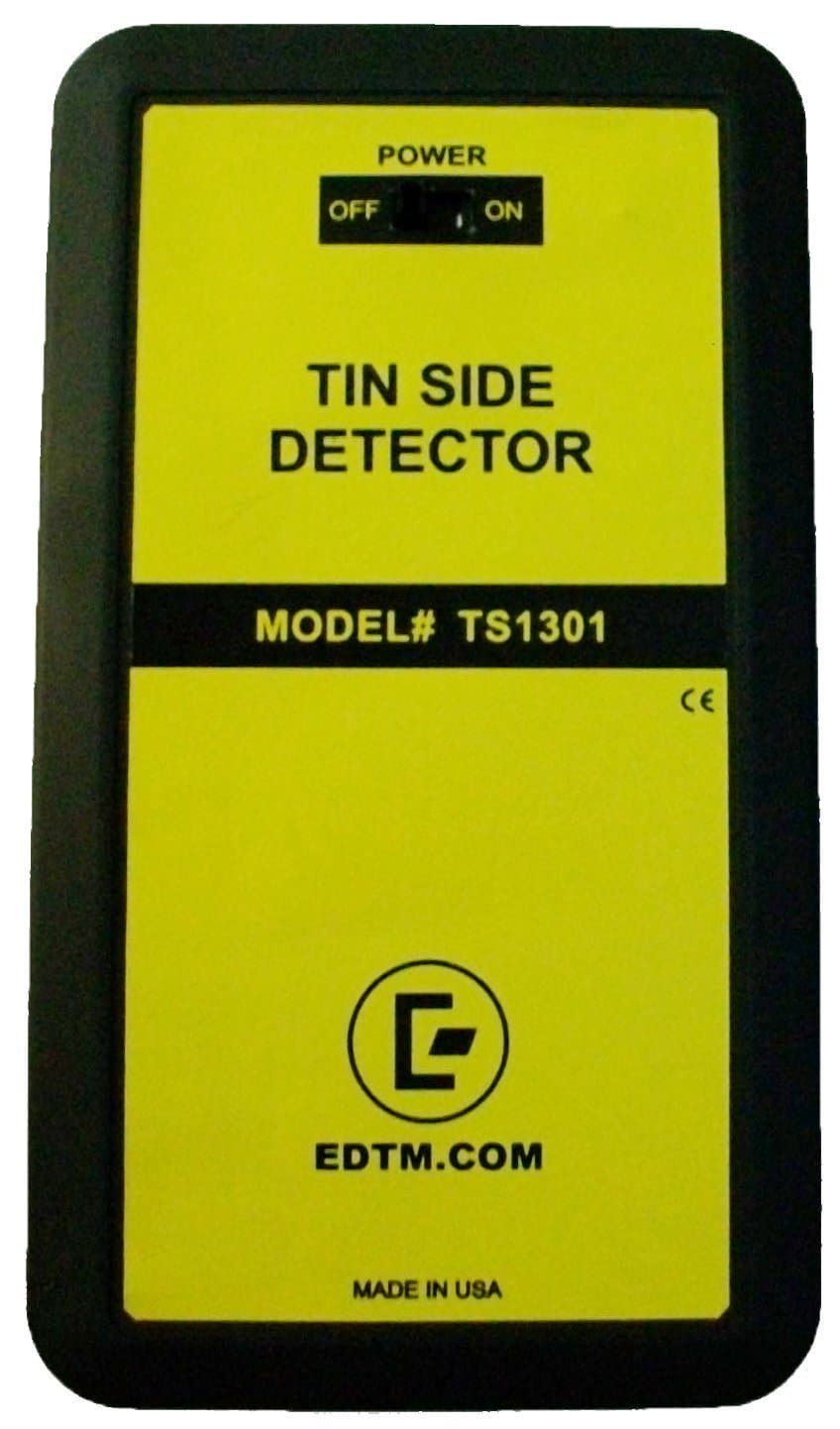 EDTM TS1301 Handheld Tin Side Detector Lamp – Battery-Powered UV Tool for Float, Laminated, Tempered, and Screen-Printed Glass – Durable and Field-Ready - Ideal for Glass Inspection, Made in USA