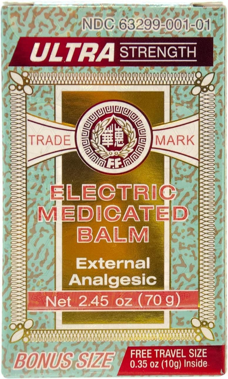 Electric Medibalm Net 2.45 oz (70g) Ointments, Creams & Oils,Muscular Aches, Stiff Neck, Headaches, Toothaches, Colds, Stuffy Nose, Insect Bites, Bruises, Sores, Shoulder Sprains