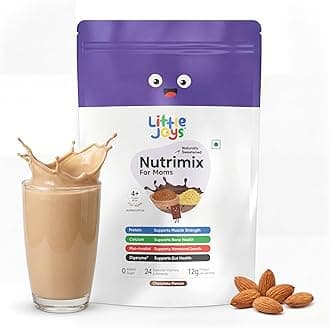 Little Joys Nutrimix for Mothers 400g |12g Plant Protein | Boosts Energy, Supports Digestion, Immunity & Brain Development | Nutritionist Approved |Ragi, Bajra, Jaggery, Oats, Digestive Enzymes & Nuts | Chocolate Flavour