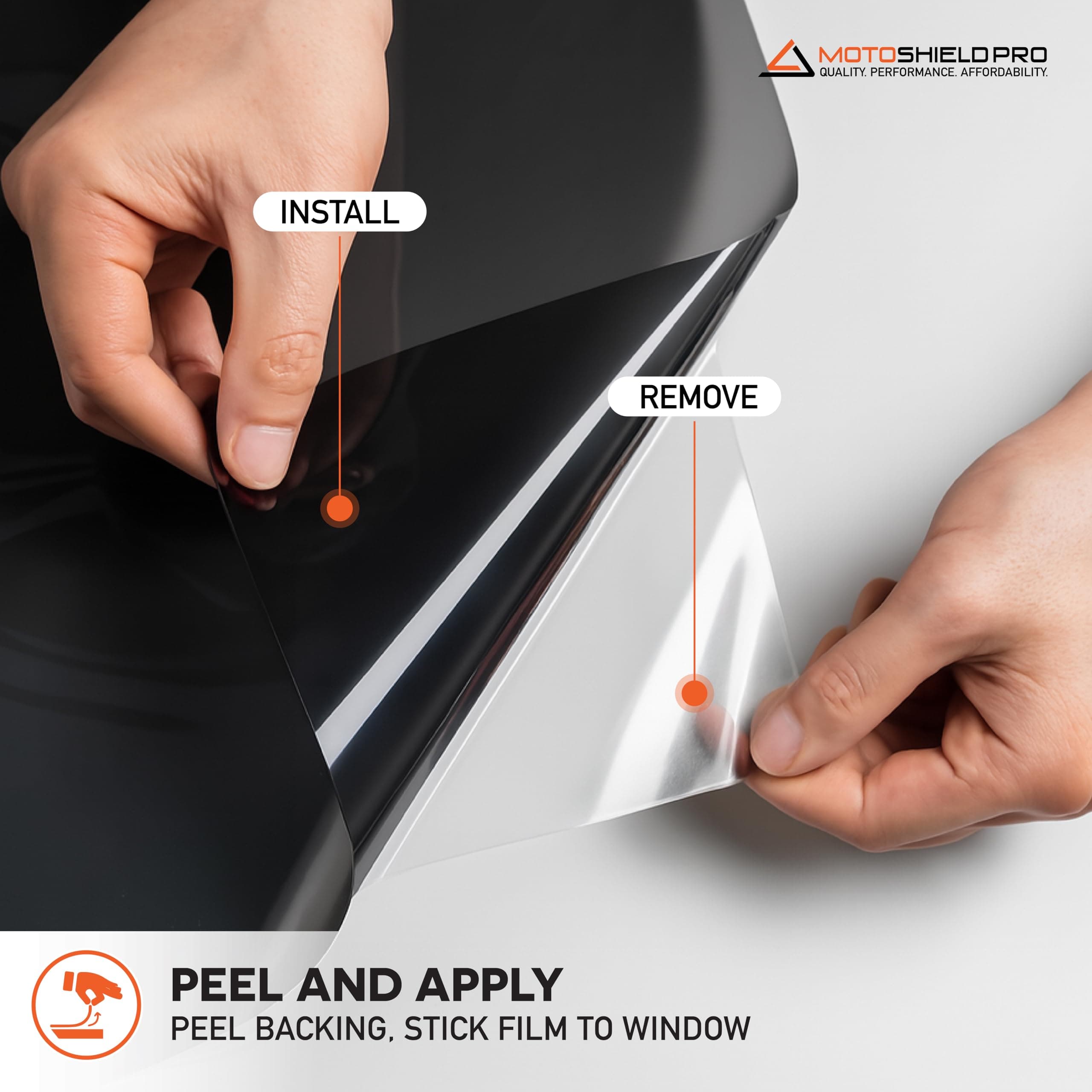 MotoShield Pro Premium 2 mil (0.05mm) Ceramic Car Window Tint Film 20"x10' (15%) [99% IR / 99% UV Protection] Window Film Roll