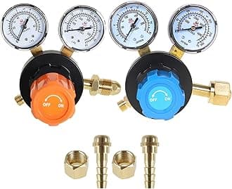 Oxygen CGA 540 and Propane CGA 510 Propylene Regulators for Welding Gauge