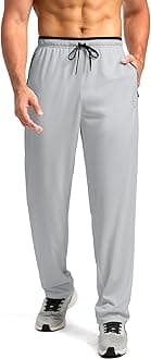 G Gradual Men's Sweatpants Mesh Lightweight with Zip Pockets Breathable Quick Dry Athletic Pants for Workout Running