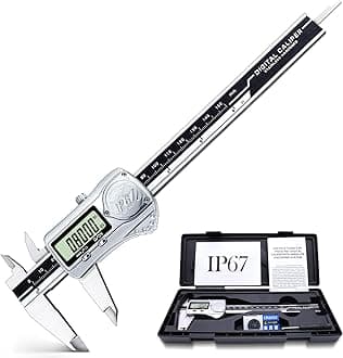 Kynup Digital Caliper, Calipers Measuring Tool with IP67 Waterproof, Extreme Accuracy, Stainless Steel Design, Auto Power Off, Switch from Inch Metric (6Inch/150MM)