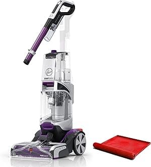 Hoover SmartWash Automatic Carpet Cleaner Spot Chaser Stain Remover Wand, Shampooer Machine for Pets, with Storage Mat, FH53050, Purple