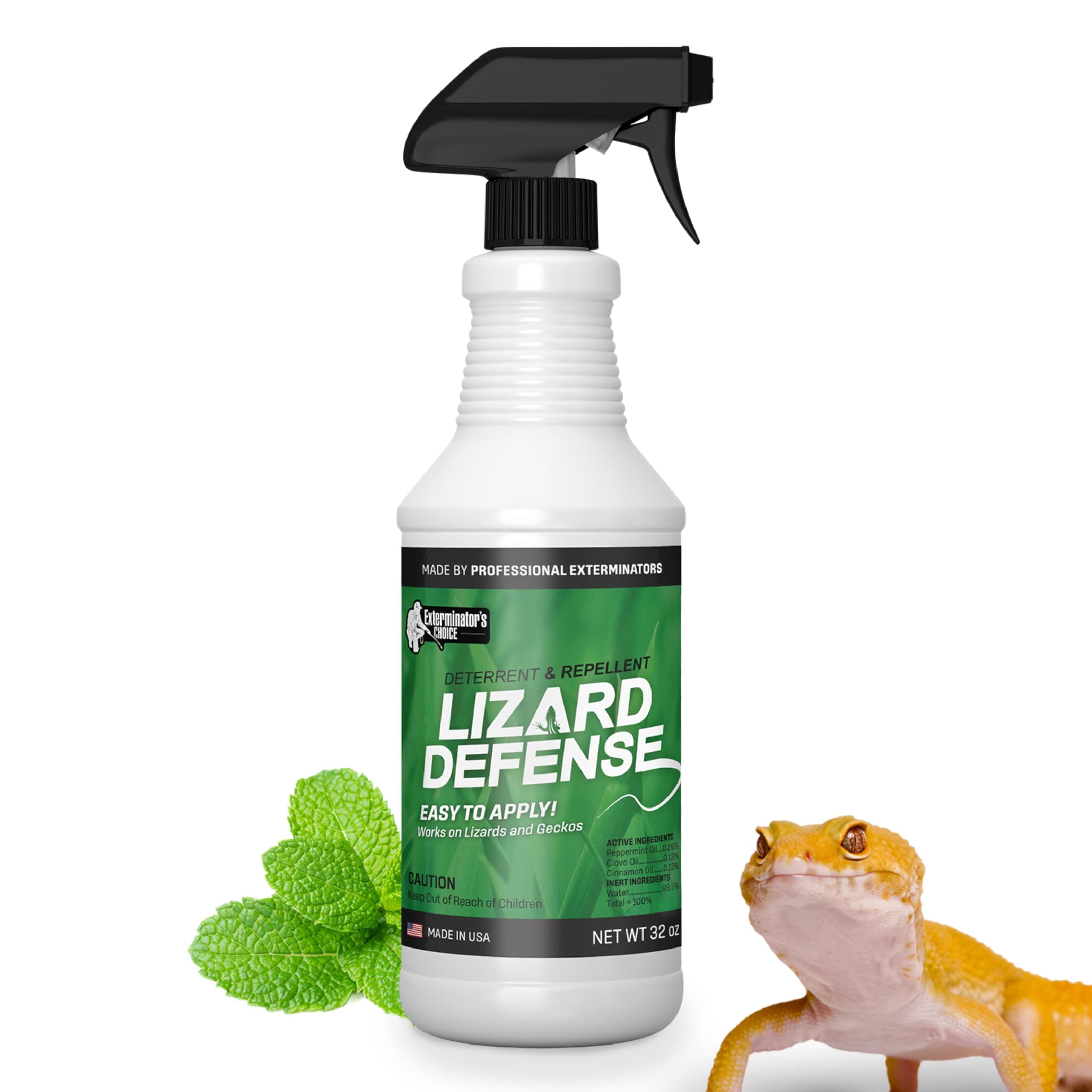 Exterminators Choice Lizard Defense Spray | 32 Ounce | Natural, Non-Toxic Lizard Repellent, Home Extermination Spray | Quick, Easy Pest Control | Safe Around Kids & Pets