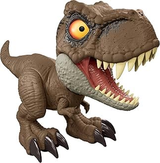 Jurassic World Roar Command Tyrannosaurus Rex Dinosaur Figure Toy, Record and Play Dino Speak T-Rex, Tail-Activated Attack & Roar, JCW01