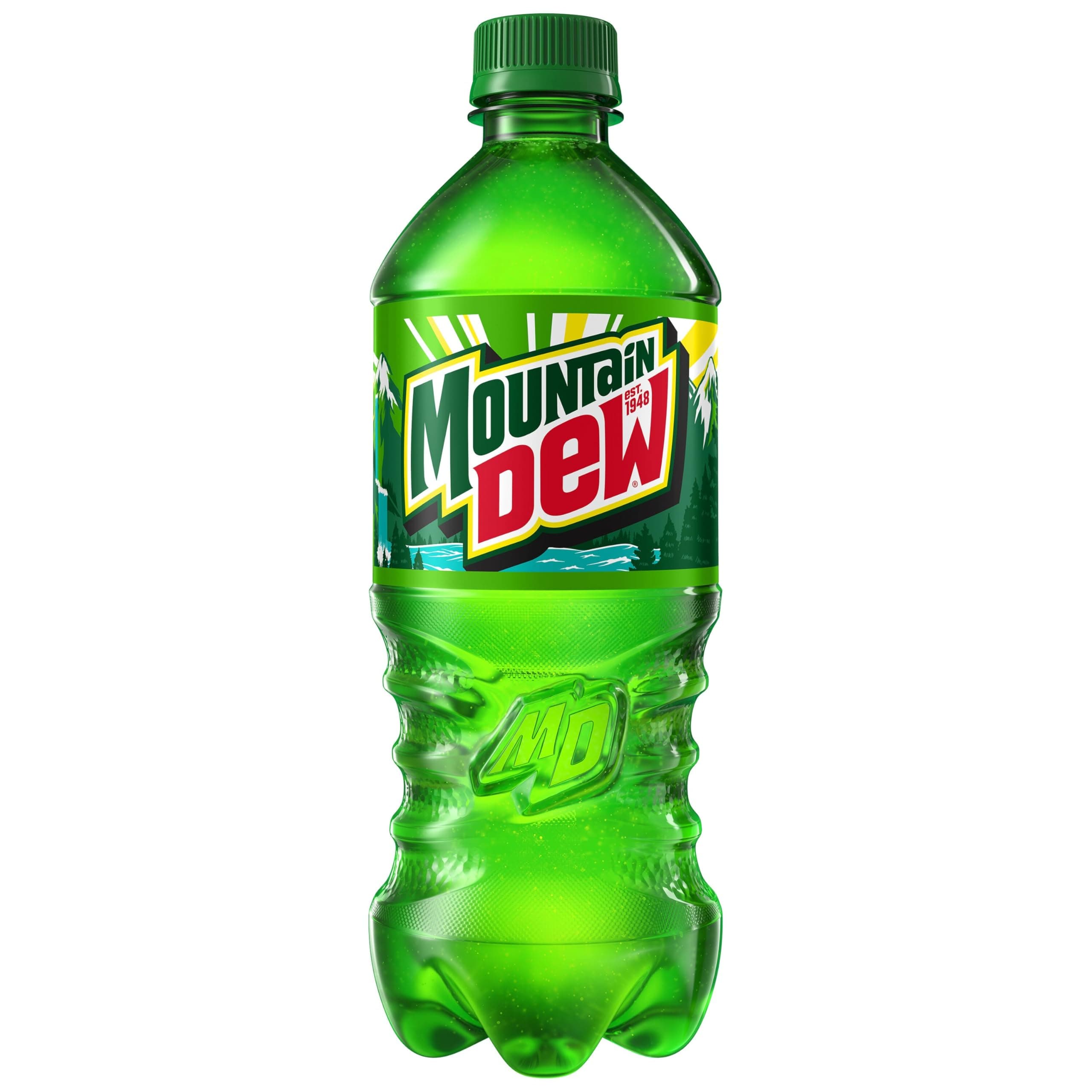 Mountain Dew, 20 Fl Oz Bottle, Citrus Flavored Carbonated Soft Drink