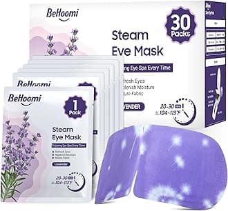 30Packs Steam Eye Mask, Heated Eye Mask Warm Compress for Eyes, Self Heating Disposable Steam Mask for Home Sleep, Spa, Travel Essentials & Relaxation Gifts, Stocking Stuffers (Lavender)