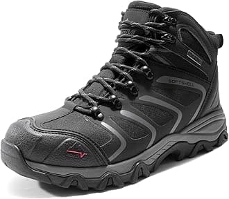 NORTIV 8Men's Ankle High Waterproof Boots Hiking Boots Men Walking Boots Mens Backpacking Trekking&Hiking Footwear 160448_M
