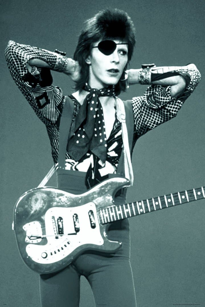 David Bowie Retro - Maxi LAMINATED/ENCAPSULATED Poster - Measures 36 x 24 inches (91.5 x 61 cm) Approx.