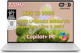 2025 NewestDell XPS 13 9350 Business Laptop AI Copilot+ PC (13.4" OLED 3K 120Hz, Inte.l Core Ultra 9 AI NPU, 32GB LPDDR5X, 2TB SSD), Backlit Keyboard, FP, Light Weight + Ultra Thin, WiFi7, Win 11 Pro