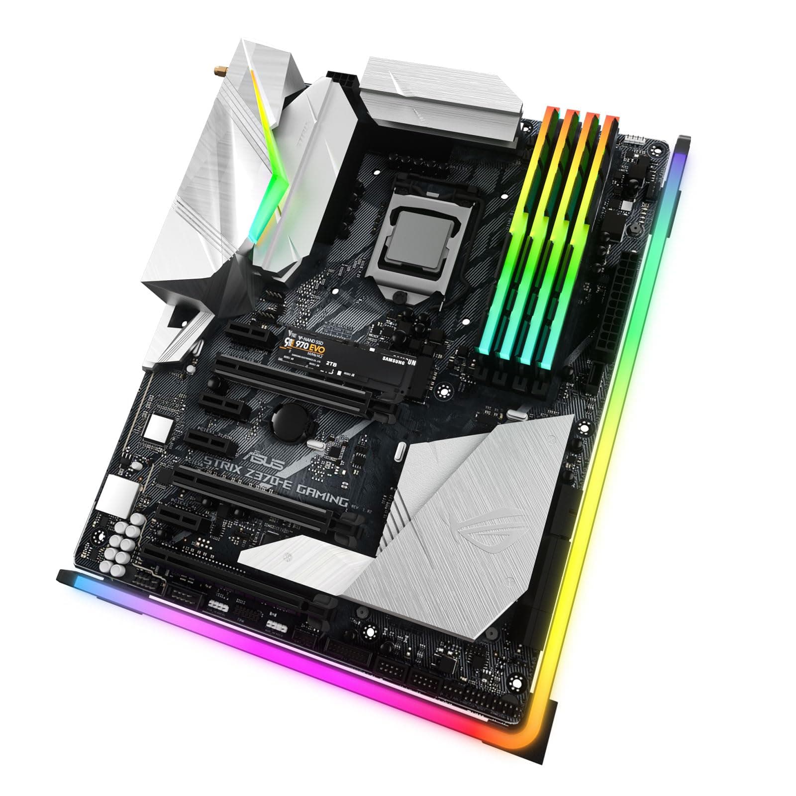 LED Strip for PC, 21.7-inch 5V 3-Pin ARGB Light Bar, Chassis Lighting for Aura SYNC, Gigabyte RGB Fusion, MSI Mystic Light Sync with 8 Bracket