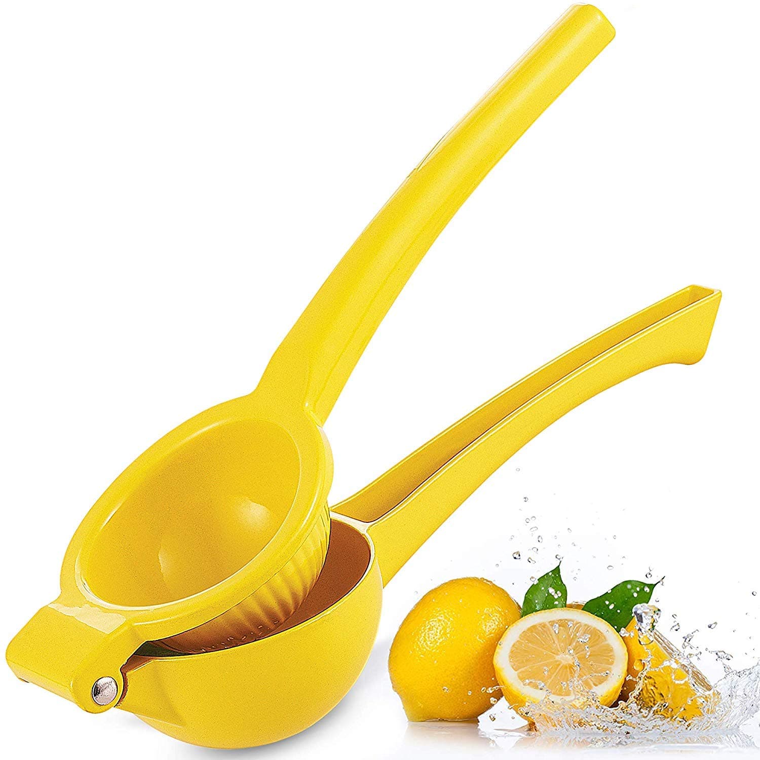 Manual Lemon Squeezer - Manual Citrus Juicer Press - Squeeze Lemon Lime Orange and Extract All Fruit Juice - for Heavy Duty Handheld Use - Dishwasher Safe