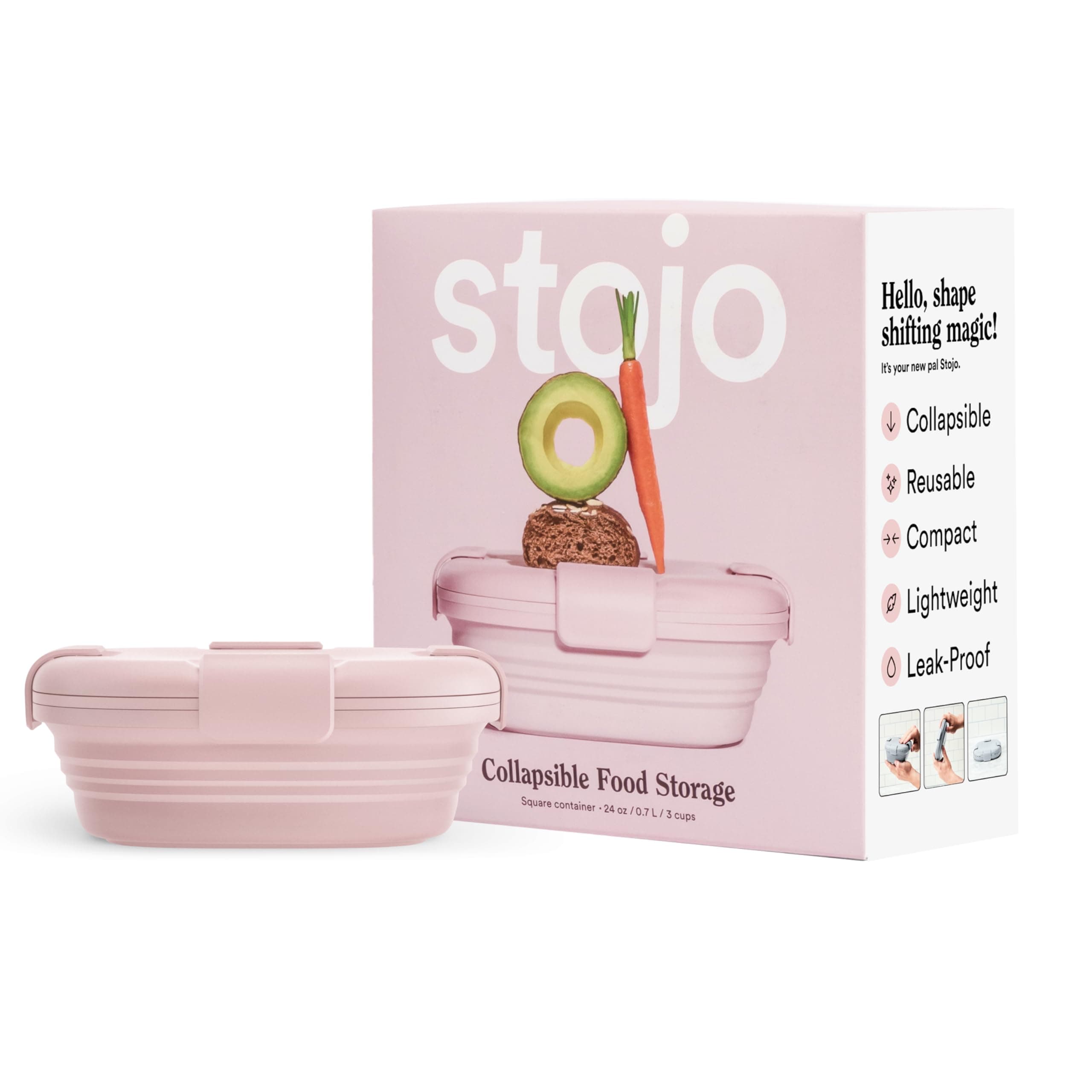 STOJO ST 130295 Roze Lunchbox 700 ml Carnation