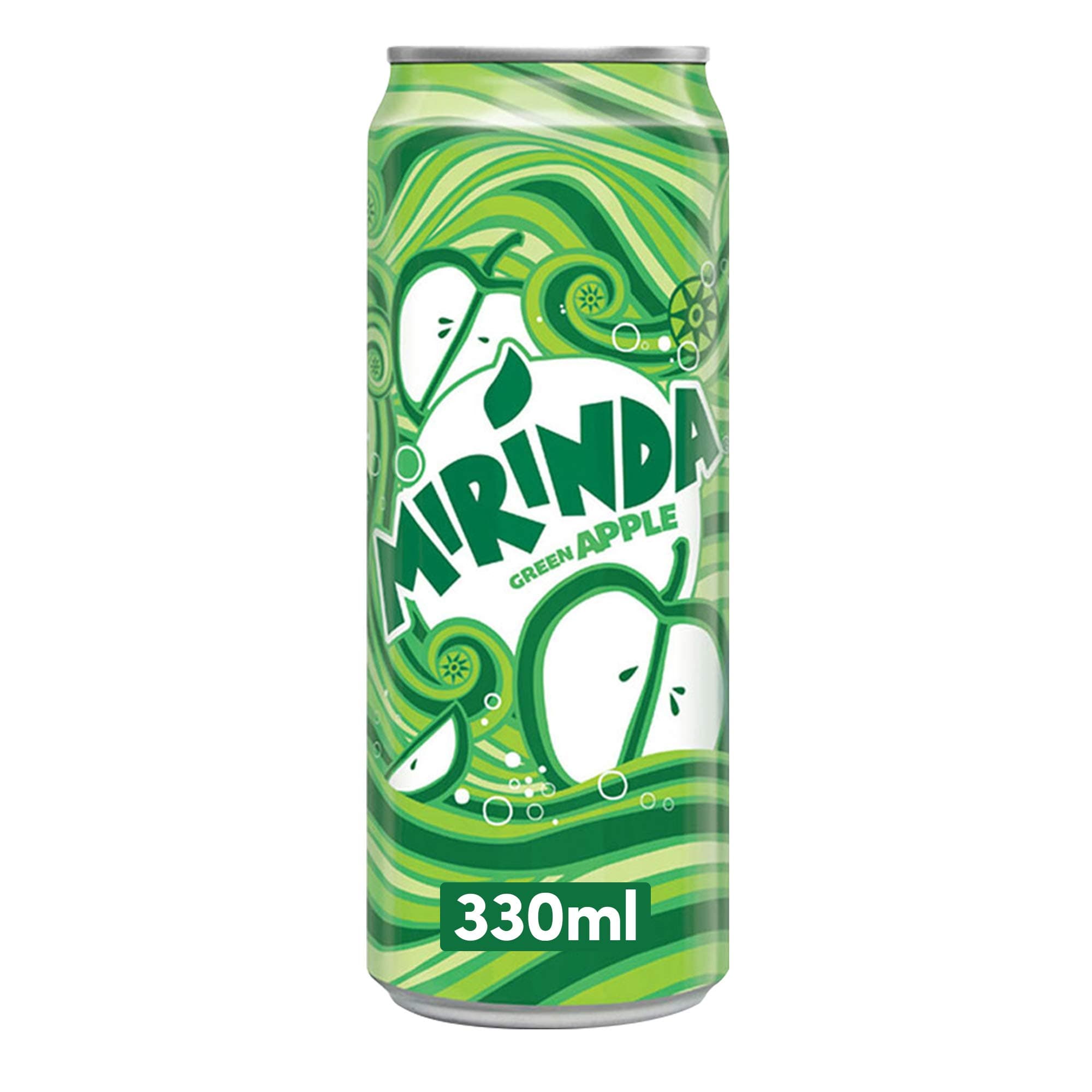 Mirinda Green Apple, Carbonated Soft Drink, Can, 330 ml