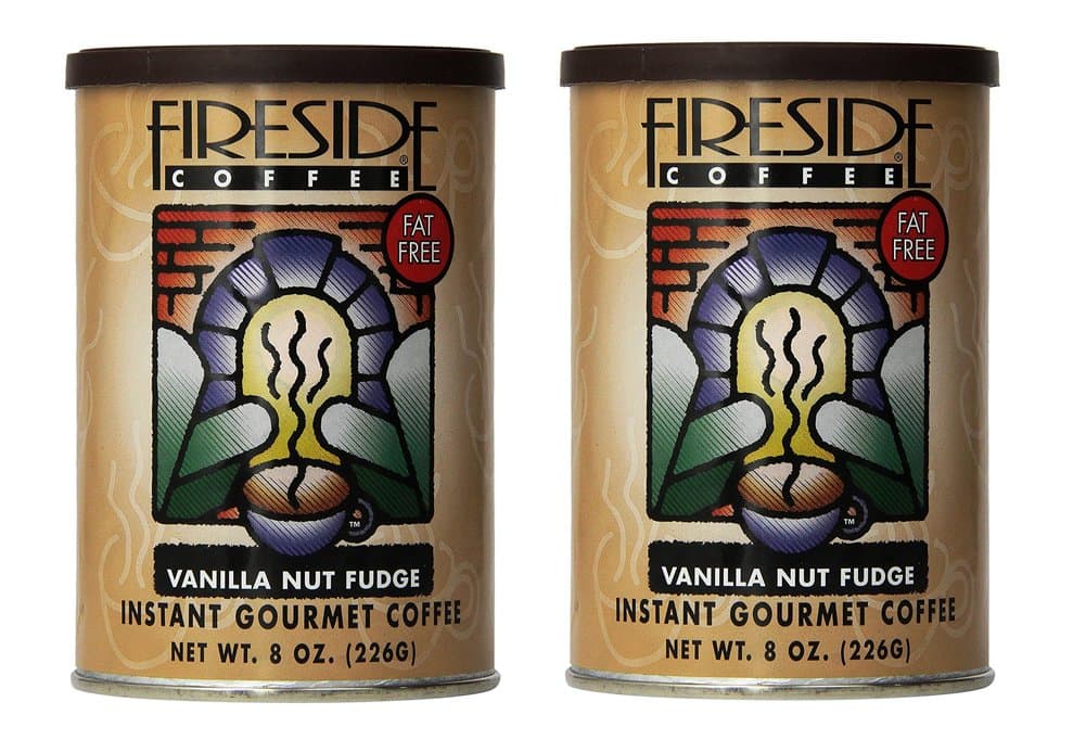 2 Pack - Fireside Coffee Café Mocha Gourmet Coffee Vanilla Nut Fudge, 8 Oz Canister