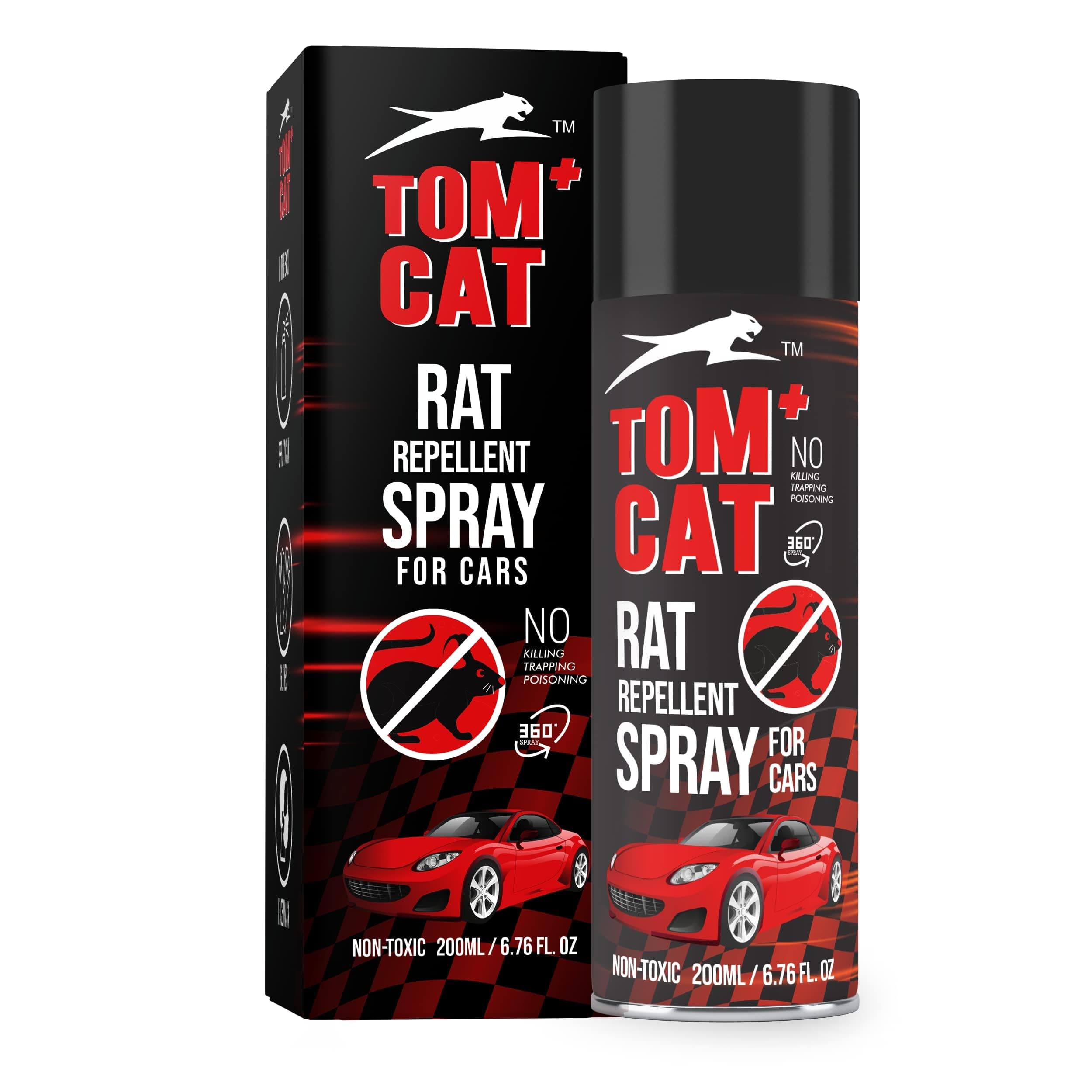 Shadow Securitronics Tom Cat Rat Repellent with Protective Mask & Gloves Spray for Car Highly Effective Last 1 Year Leak Free Repellent Easy to Spray Pack of 1