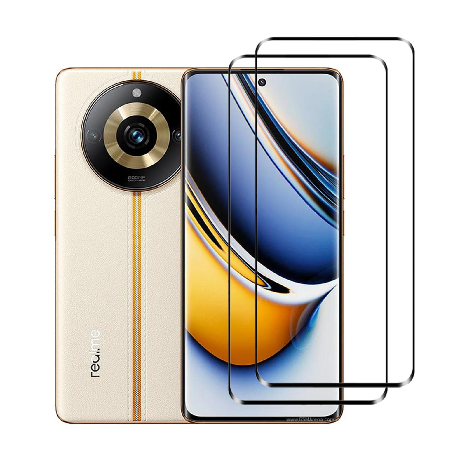 EasyLifeGo for Realme 11 Pro/Realme 11 Pro Plus 5G Screen Protector Tempered Glass, Full Coverage HD Anti-Scratch Bubble-Free Tempered Film with High Response [2 Pack]