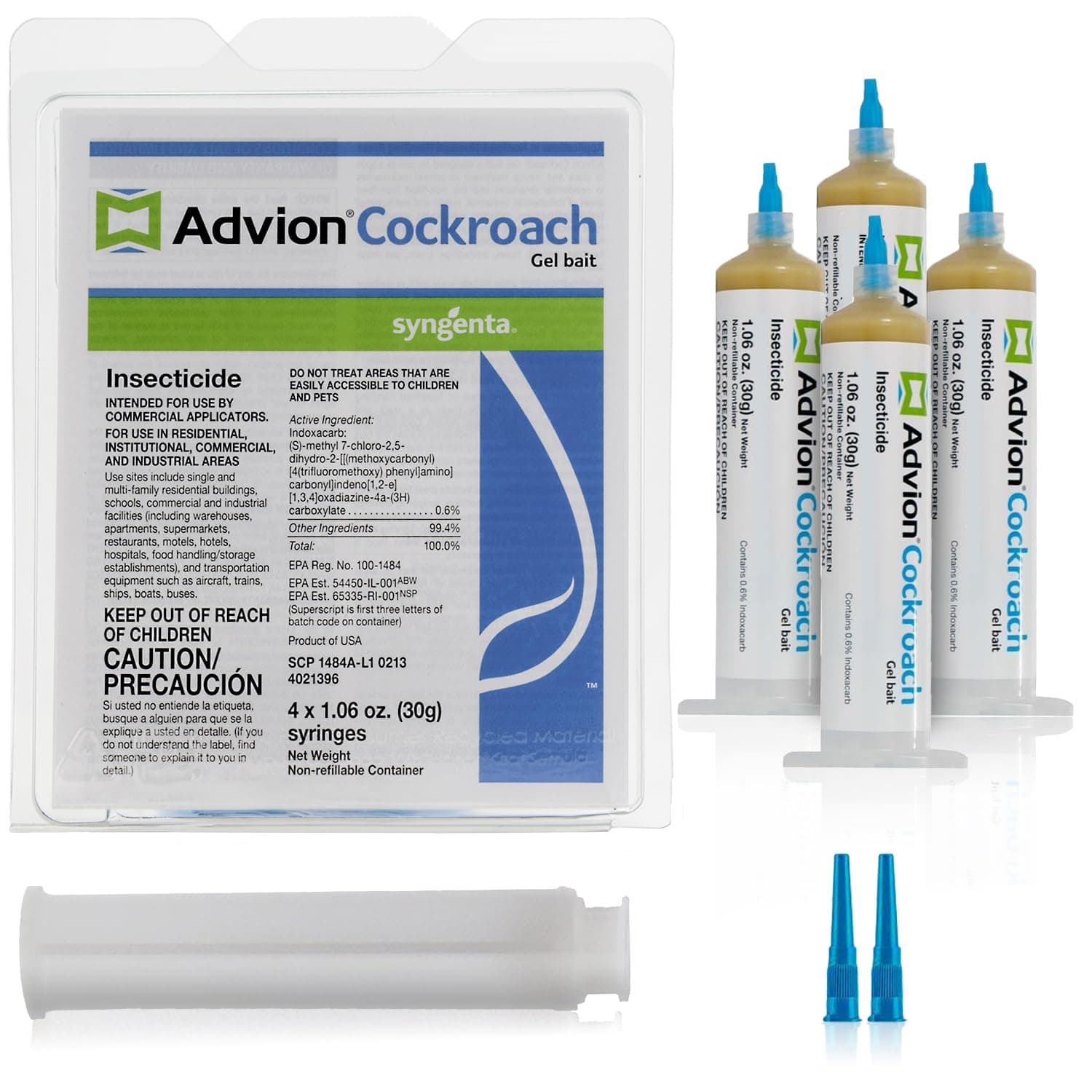 Advion Cockroach Gel Bait, (3 Pack) 12 Tubes x 30-Grams, German Roach Insect Pest Control, Indoor and Outdoor Use, Roach Killer Gel for American, German and Other Major Cockroach Species