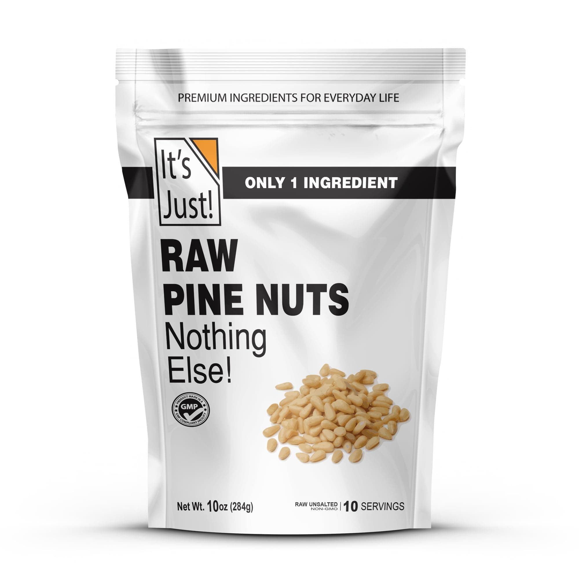 It's Just - Raw Pine Nuts (Pignolias), No PPO, Ideal for Pesto, Salads, Roasting (10oz)