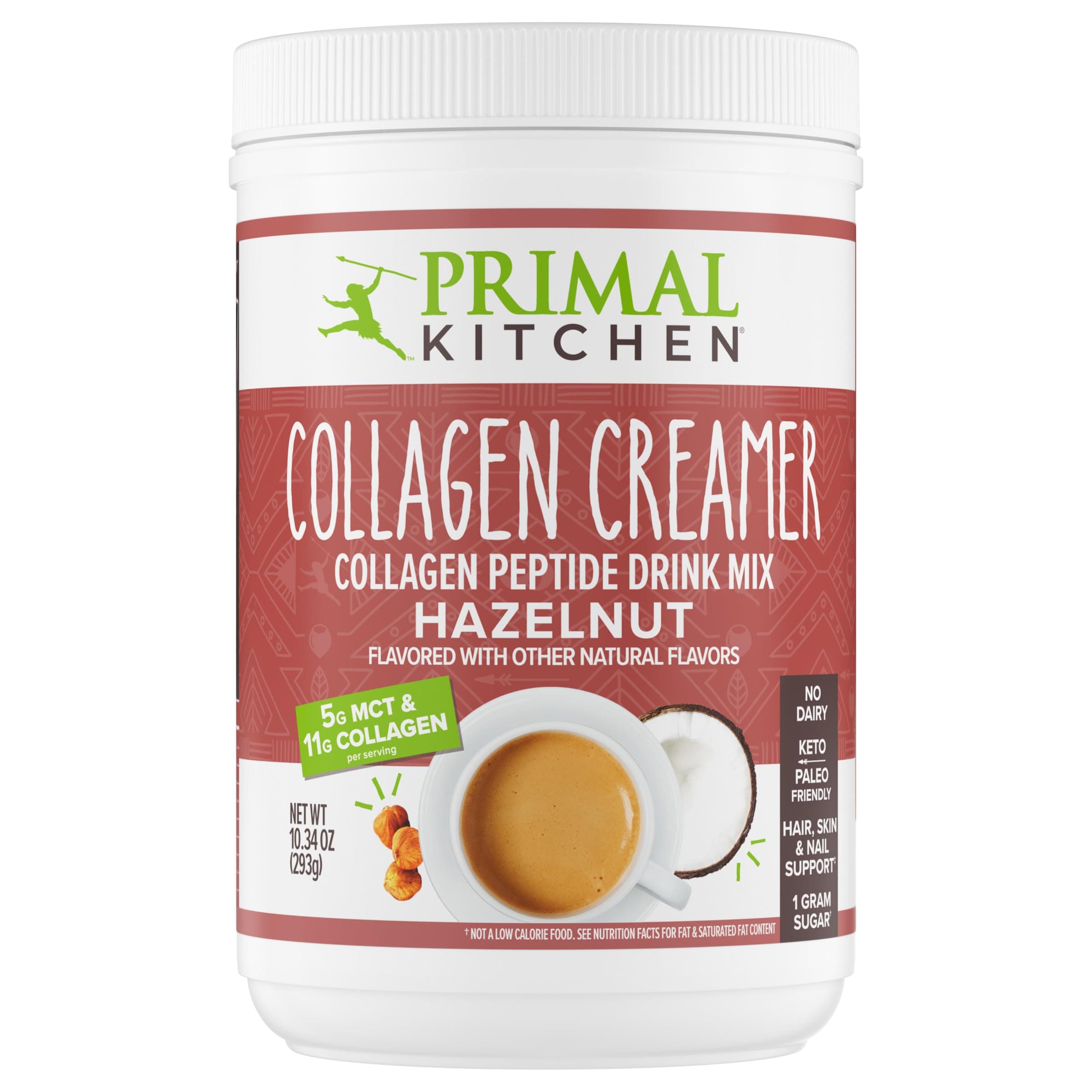 Hazelnut Collagen Creamer Powder, Collagen Peptide Drink Mix with MCT Oil,10.34 Ounces