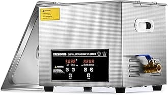 CREWORKS 10L Digital Ultrasonic Cleaning Machine with Heater & Timer, 240W Stainless Steel Ultrasonic Washing Machine, 2.6 gal Sonic Parts Cleaning Machine for Jewelry Glasses Auto Tool Machine Part