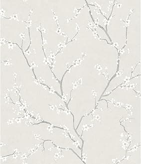 RMK11271WP Pearl Cherry Blossom Peel And Stick Wallpaper