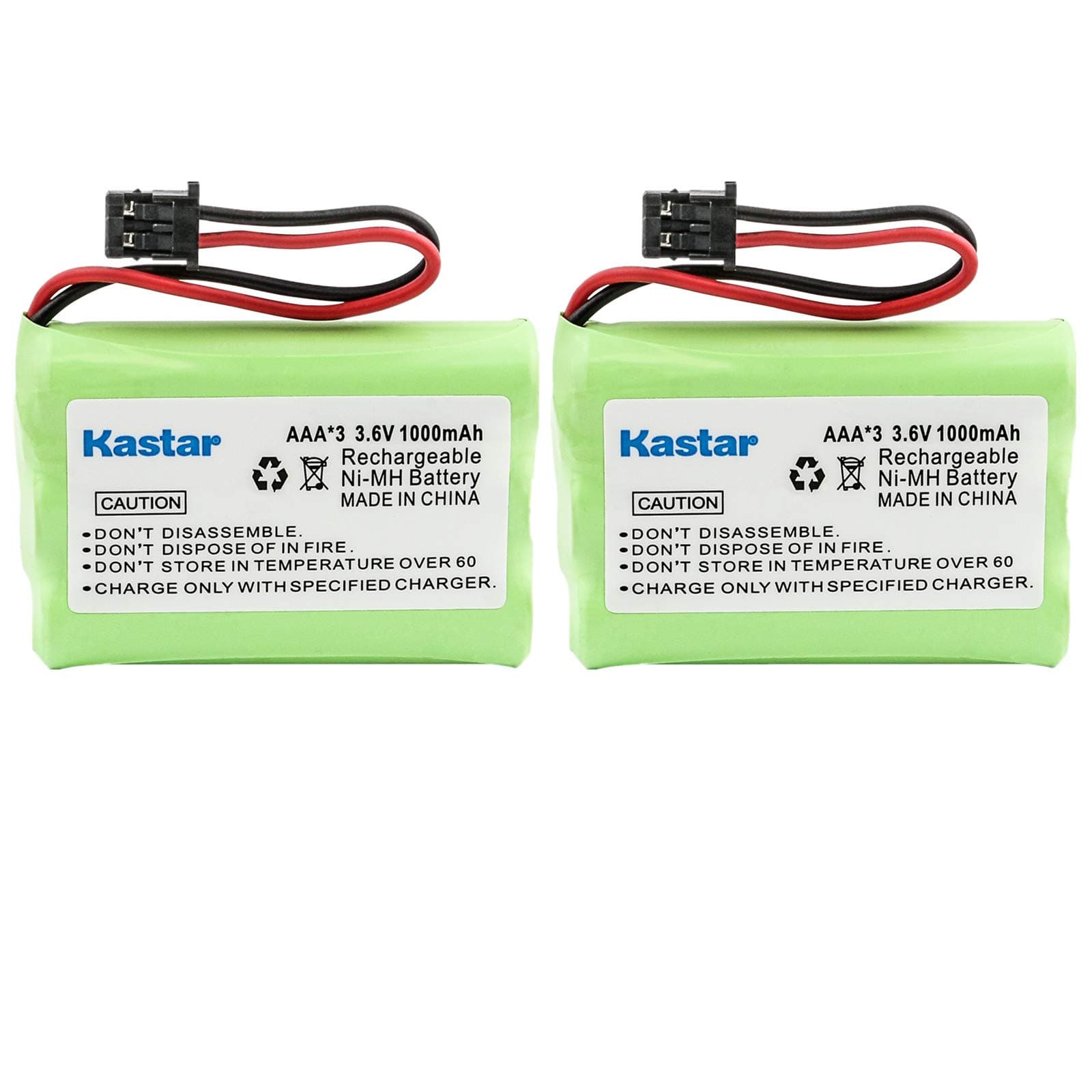 Kastar 2-PACK AAAX3 3.6V MSM 1000mAh Ni-MH Rechargeable Battery for Uniden Cordless Phone BT-446 BT446 BP-446 BP446 BT-1005 BT1005 TRU8885 TRU8885-2 TRU88852 TRU8888 TRU9460 TRU9465 TRU9480 TCX-800