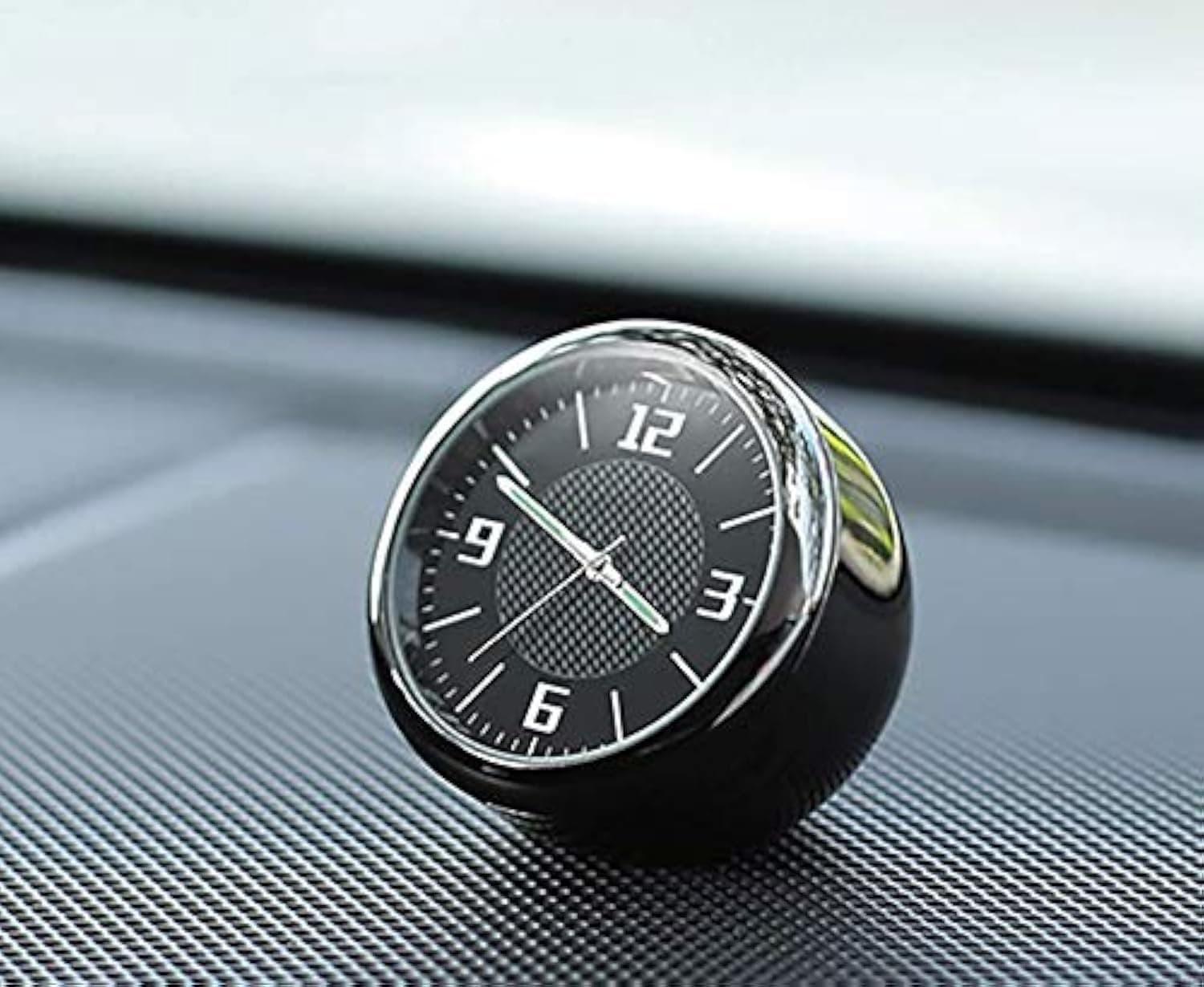 Universal Car Dashboard Analog Clock with Vent Clip and Adhesive Tape
