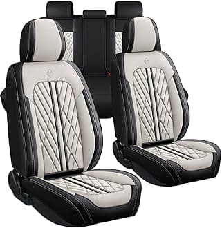 Universal Fit Waterproof Breathable Nappa Leather Automotive Vehicle Car Seat Covers Set Cushion Protector for Sedan SUV