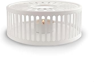 Creano White Tea Pot Warmer - Made of Stainless Steel with Tea Light Holder - Stable Does Not Rattle - Suitable for All Teapots