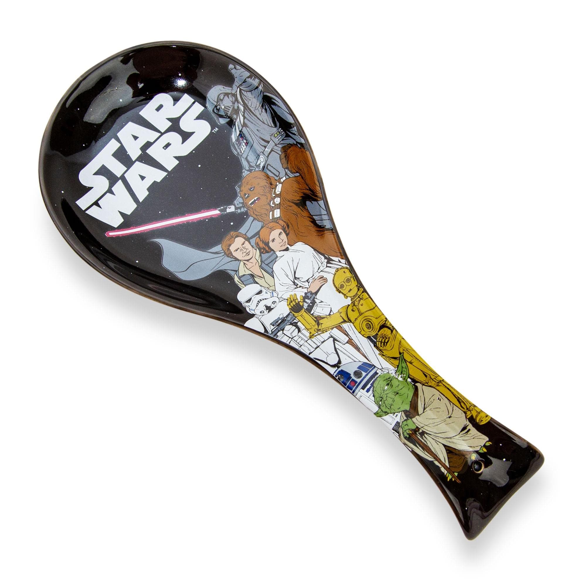 Star Wars Original Trilogy Characters Ceramic Spoon Rest Holder | Kitchen Organizer For Utensils To Keep Countertop Clean | Microwave Safe Kitchen Essential | Officially Licensed Star Wars Merchandise