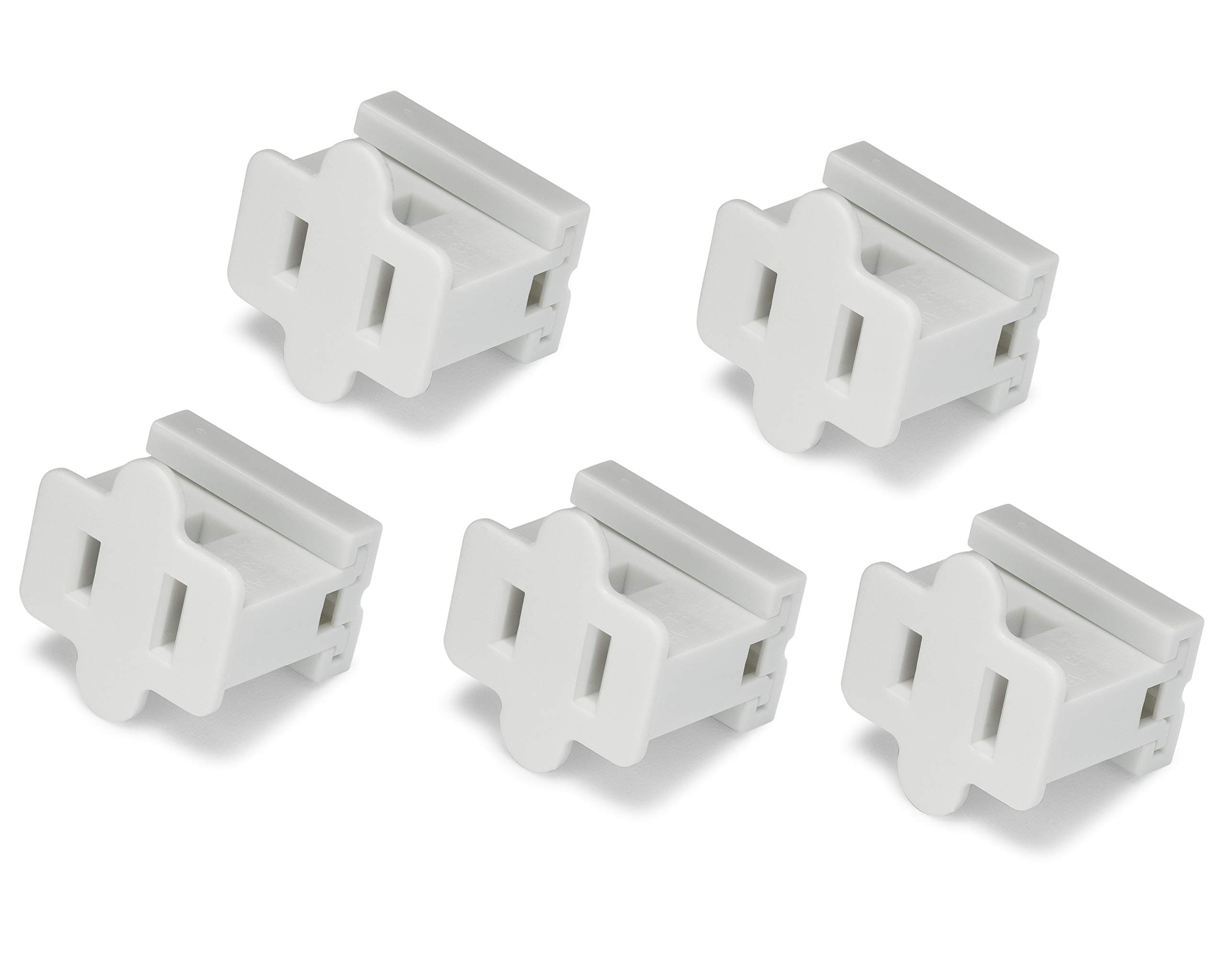 Gilbert Holiday Lighting Outlet Female White Slip Zip Plug (5, SPT-1)
