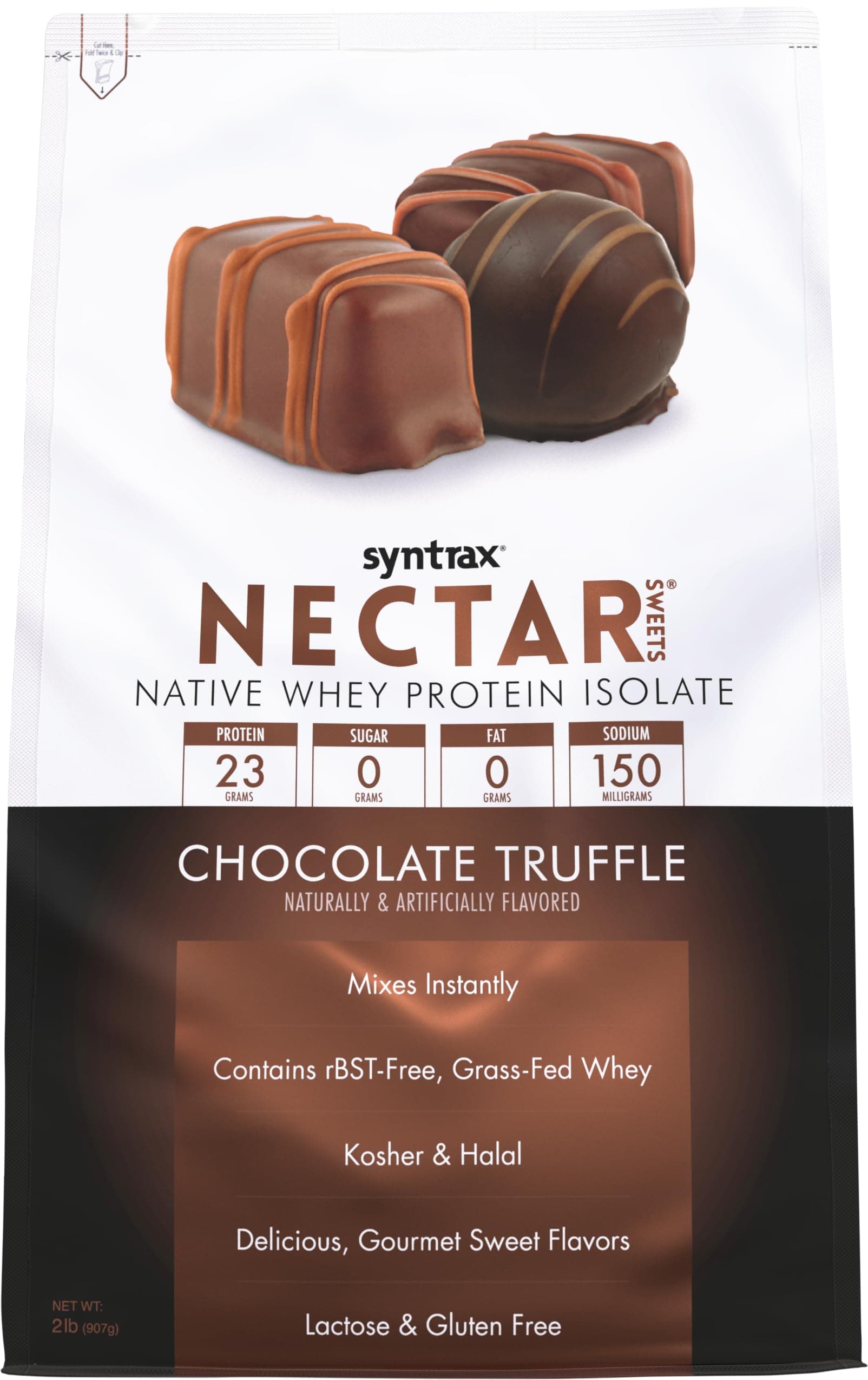 Syntrax Nutrition Nectar Sweets, 100% Whey Isolate Protein Powder, Chocolate Truffle, 2 lbs
