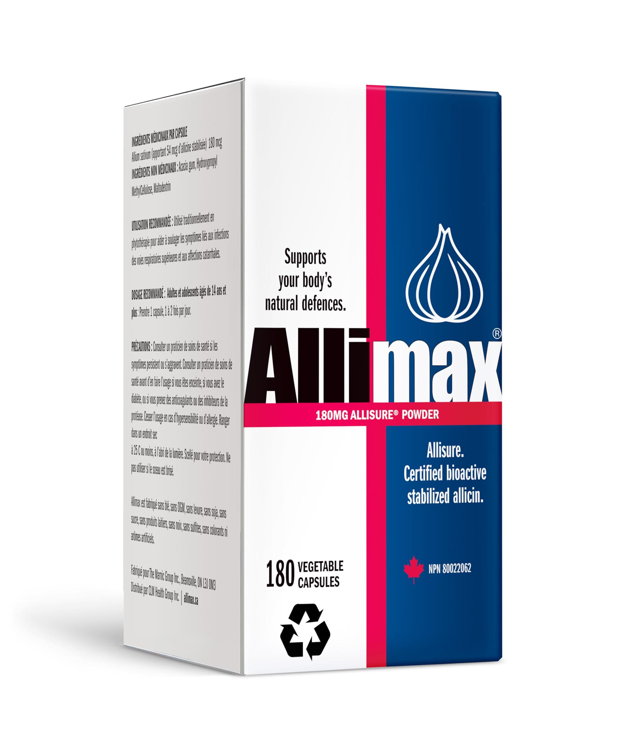 Allimax-180mg - 100% Stabilized Allicin180 caps