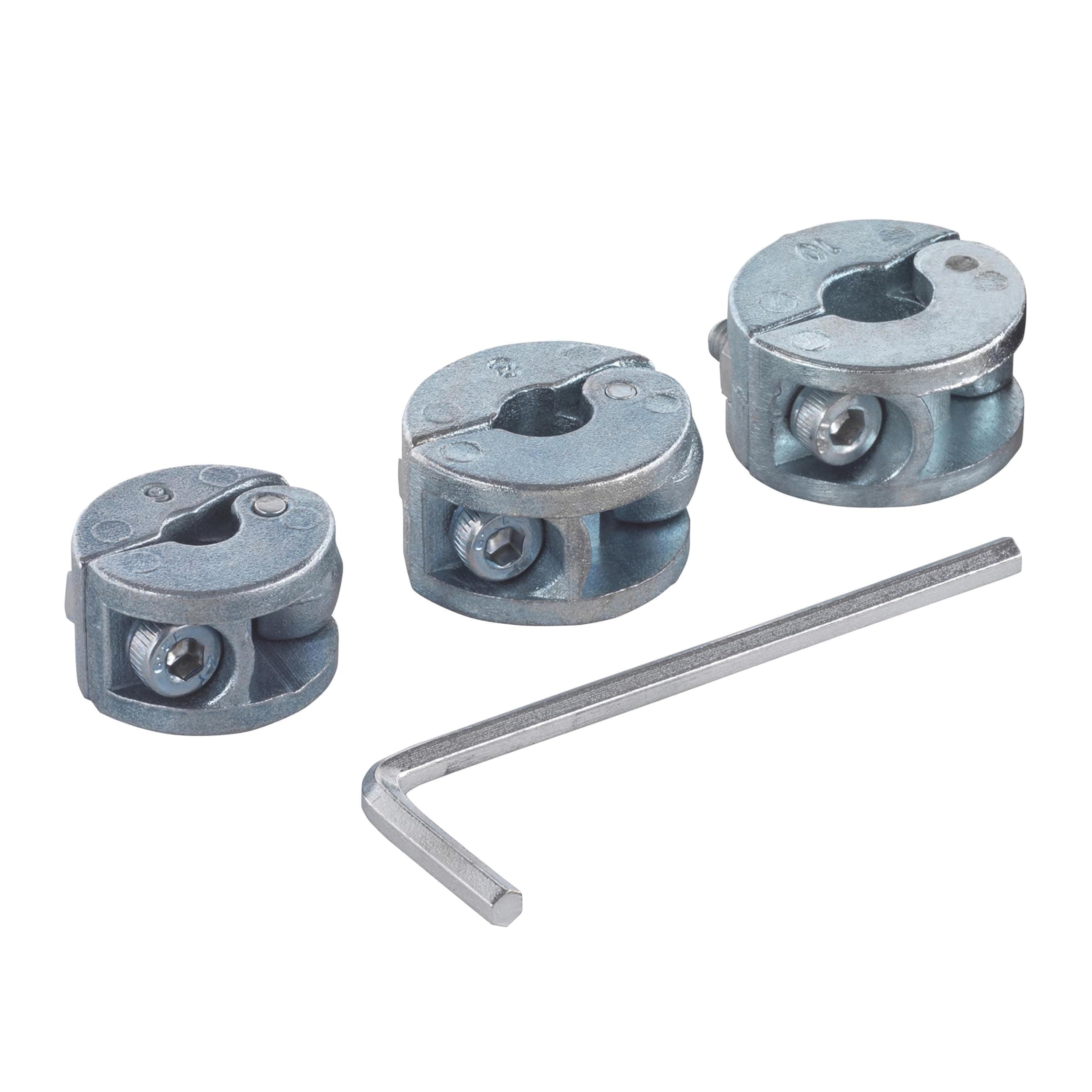 wolfcraft Universal Depth Stop Set, 3 Pcs. I 2755000 I For restricted-depth drilling