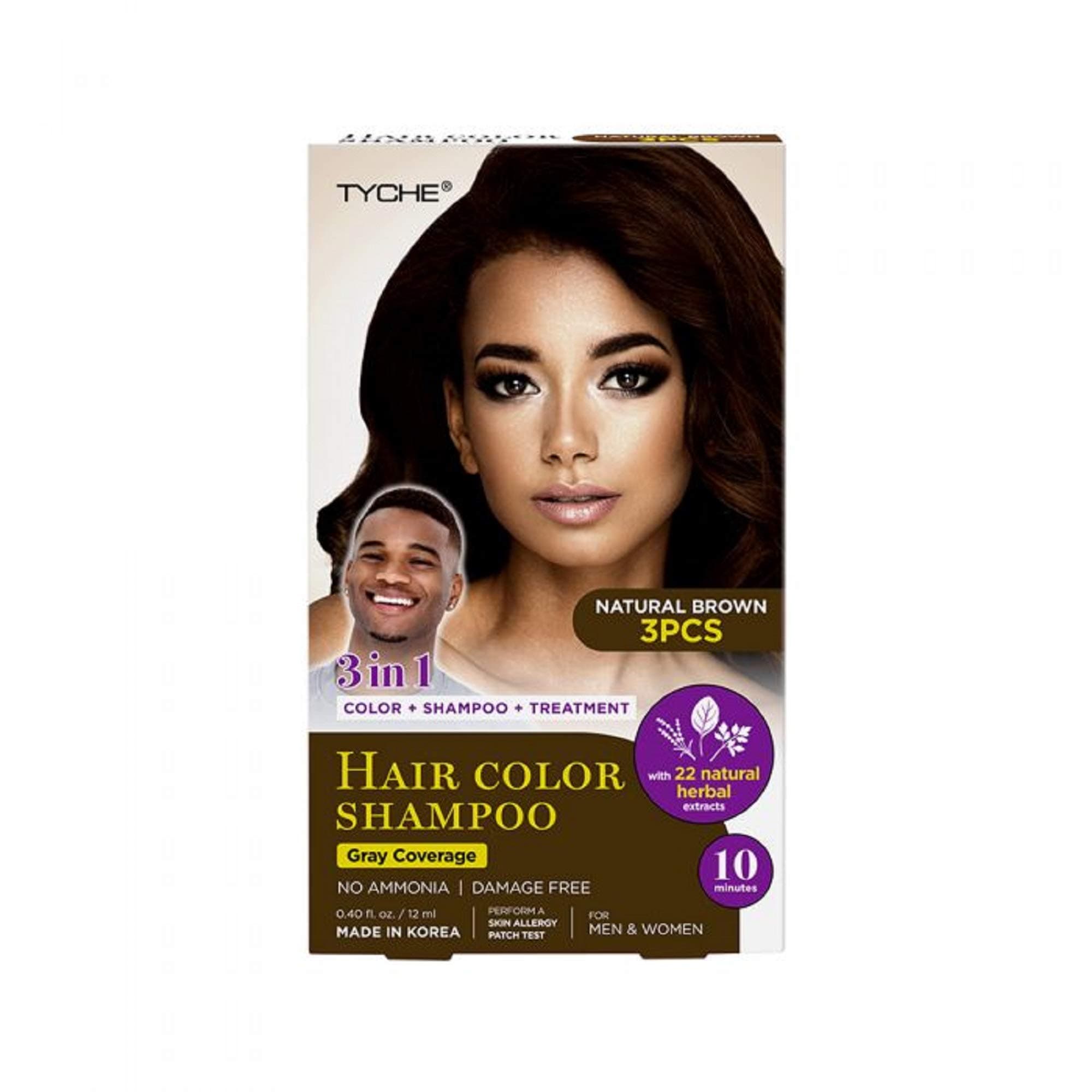 Hair Color Shampoo (NATURAL BROWN)