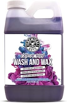 Chemical Guys Extreme Bodywash & Wax Foaming Car Wash Soap - Soap for Foam Cannons, Foam Guns, or Bucket Washes for Cars, Trucks, Motorcycles, RVs, and More, Grape Scent - 64 oz (Half Gallon)