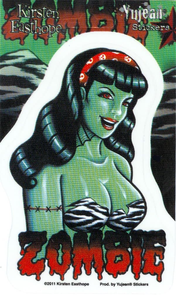 Zombie Pinup Girl - Sticker / Decal